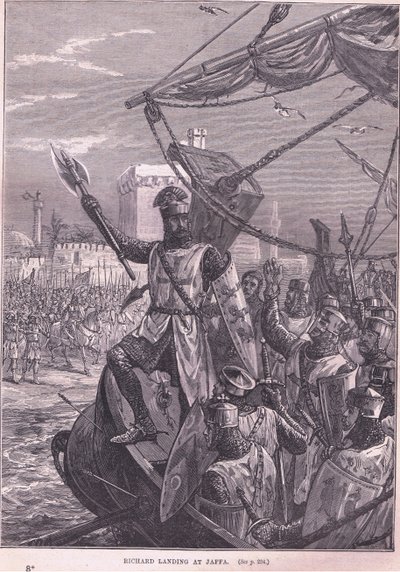 Richard débarquant à Jaffa en 1192 apr. J.-C. - Francois Edouard Zier